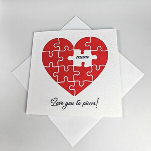 Tarjeta del Día de la Madre / Tarjeta de vinilo con forma de corazón para mamá / Tarjeta del Día de la Madre