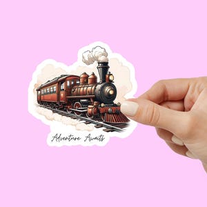 Pegatinas para equipaje con forma de tren de vapor / Bonitas pegatinas para maletas, botellas de agua y más / Accesorios adorables para entusiastas de los viajes kawaii