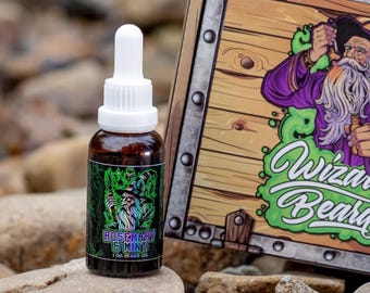 Rosemary Mint Beard Oil 1oz - Natural Cool Floral Fragrance Beard Oil, Organic Essential Beard Oil, Mens Grooming Beard Oil, Beard Care Gift