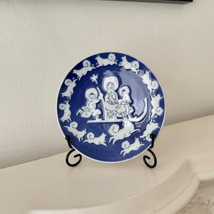 Prato colecionável de dia das mães da Mãe Real da Groenlândia, Copenhague, cerâmica rara vintage, porcelana escandinava