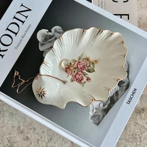 Italian vintage tray fine china porcelain decorative dish home decor
