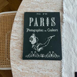 Paris Photographies en Couleur French photographs vintage antique book