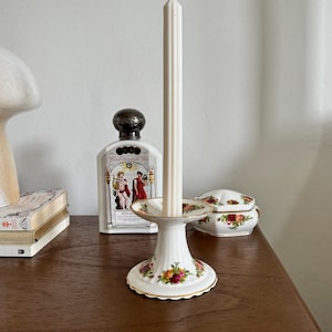 Royal Albert Old Country Roses Vintage Candle Holder 1970 Vintage English Porcelain Antique