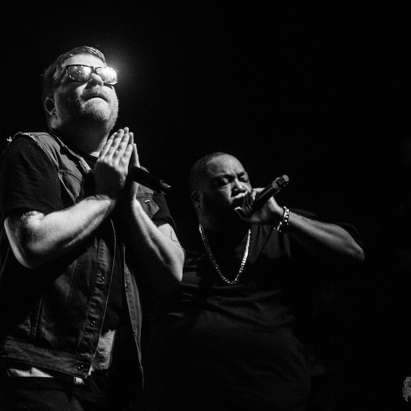 Run the Jewels performing live at the Georgia Theatre on February 8, 2018, in Athens, Georgia Music Wall Art Print