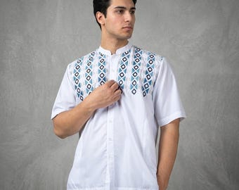 Camisa moderna de algodón para hombre musulmán de la serie Cayden Itang Yunasz Koko