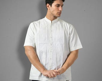 Bazeer Series Itang Yunasz Koko Shirt Embroidered Short Sleeve for Muslim Men