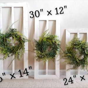 Antique Window Frame, Farmhouse Wreath, Greenery Wreath, Farmhouse Window, Farmhouse Wall Decor, Rustic Wall Decor, Farmhouse Decor