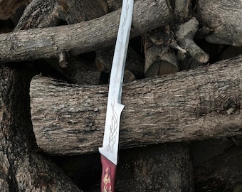 Handmade Thranduil Replica Sword: Engraved Steel Medieval Long Sword