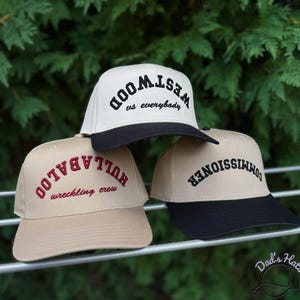 Gorra personalizada con texto al revés / Gorra bordada de dos tonos con 5 paneles / Gorra moderna con cierre a presión / Crea tu propia gorra personalizada / Gorra de béisbol Rally