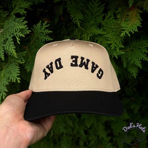 Custom Upside Down Snapback Hat | Snapback Trendy Hat | Make Your Own Personalized Hat | 5 Panel Two Tone Embroidered Hat | Game Day hat