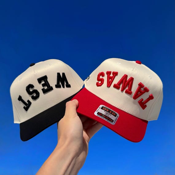 Custom Upside Down Hat 3D Puff Text, Two Tone Snapback with embroidered Personalized text