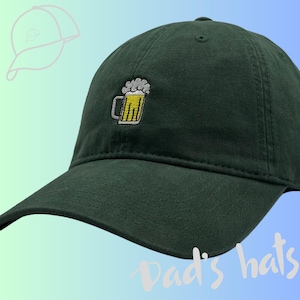 Beer icon embroidered dad hat | beer hat | hat guy gift | dad gift idea | friend gift | friend gift idea | embroidered hat