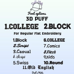 Upside Down 3D Puff Text Custom Hat image 7