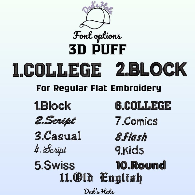 Upside Down 3D Puff Text Custom Hat image 7