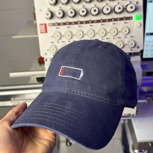 Social Battery embroidered dad hat | hat guy gift | dad gift idea | friend gift | friend gift idea | embroidered hat