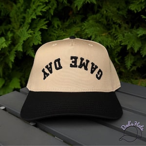 Custom Upside Down Snapback Hat | Snapback Trendy Hat | Make Your Own Personalized Hat | 5 Panel Two Tone Embroidered Hat | Game Day hat