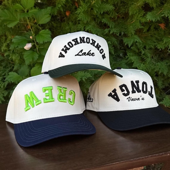 Upside Down 3D Puff Text Custom Hat