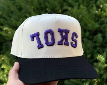 Custom Upside Down 3D Puff Text Two Tone Snapback