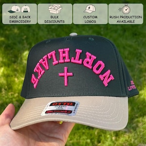Upside Down 3D Custom Text Hat, Two Tone Snapback with 3D Personalized text