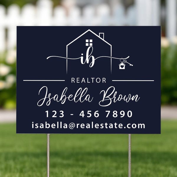 Personalized Open House and Sale Sign, Realtor Name Sign, Custom Real Estate Agent Signs, PVC Waterproof Sale Sign, Realtor Marketing Sign