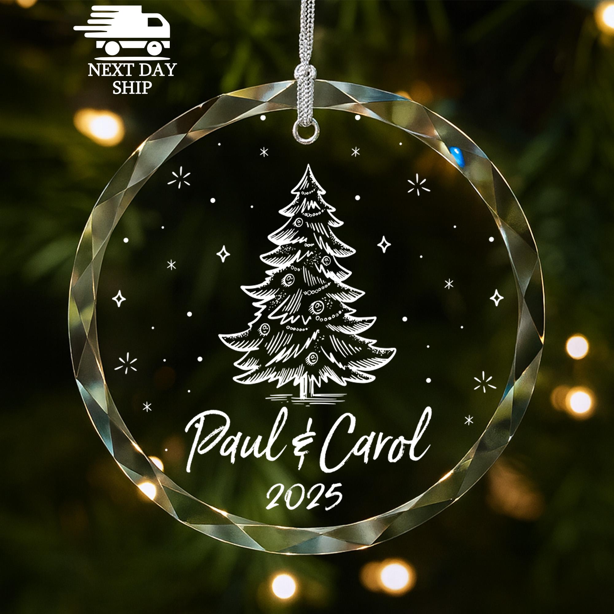 Custom Couple Ornament, Engaged Ornament, 2025 Christmas Ornament, Personalized Married Ornament, Christmas Gifts, New Year Keepsake Gift