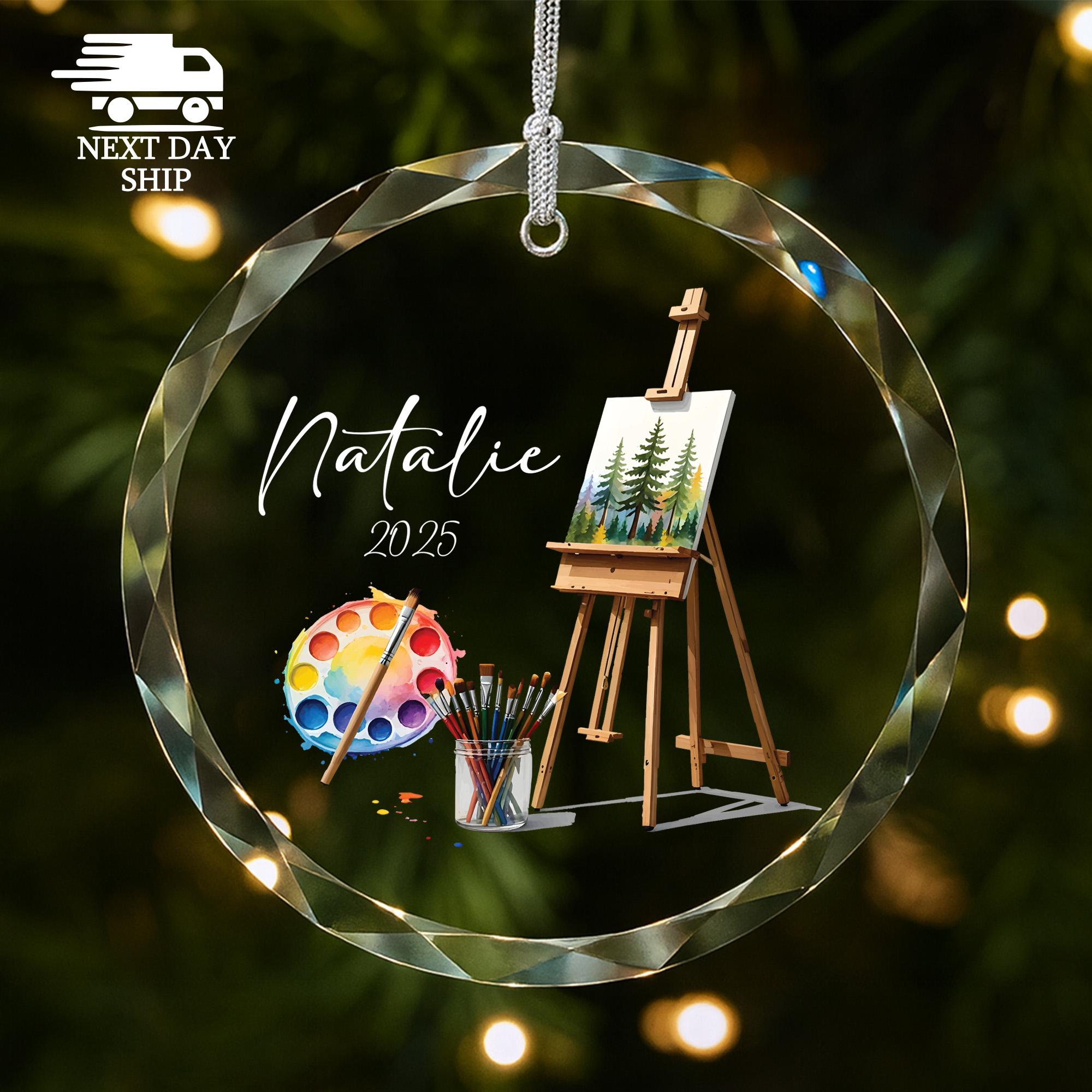 Painter Christmas Ornament, Personalized Art Ornament, Custom Name Christmas Gift, Painting Lover Gift, Artist Christmas Keepsake 2026