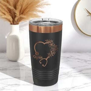 20 oz Health Practitioner Tumbler, Personalized Doctor Name Tumbler, Custom Medicare Bottle Engraved, Appreciation Gift For Healthcare