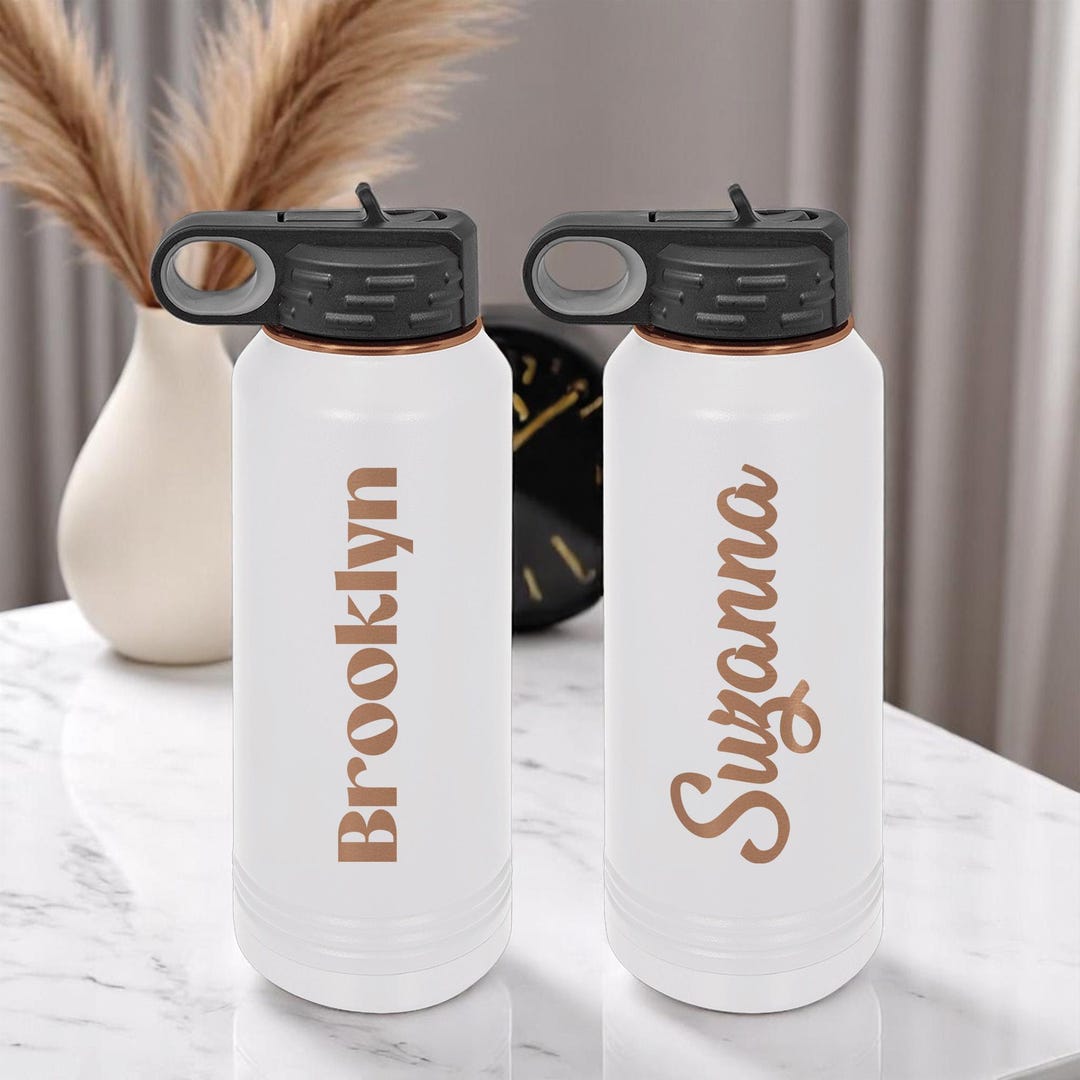Custom Name Engraved 32oz Bottle, Personalized Water Bottle With Lid ...