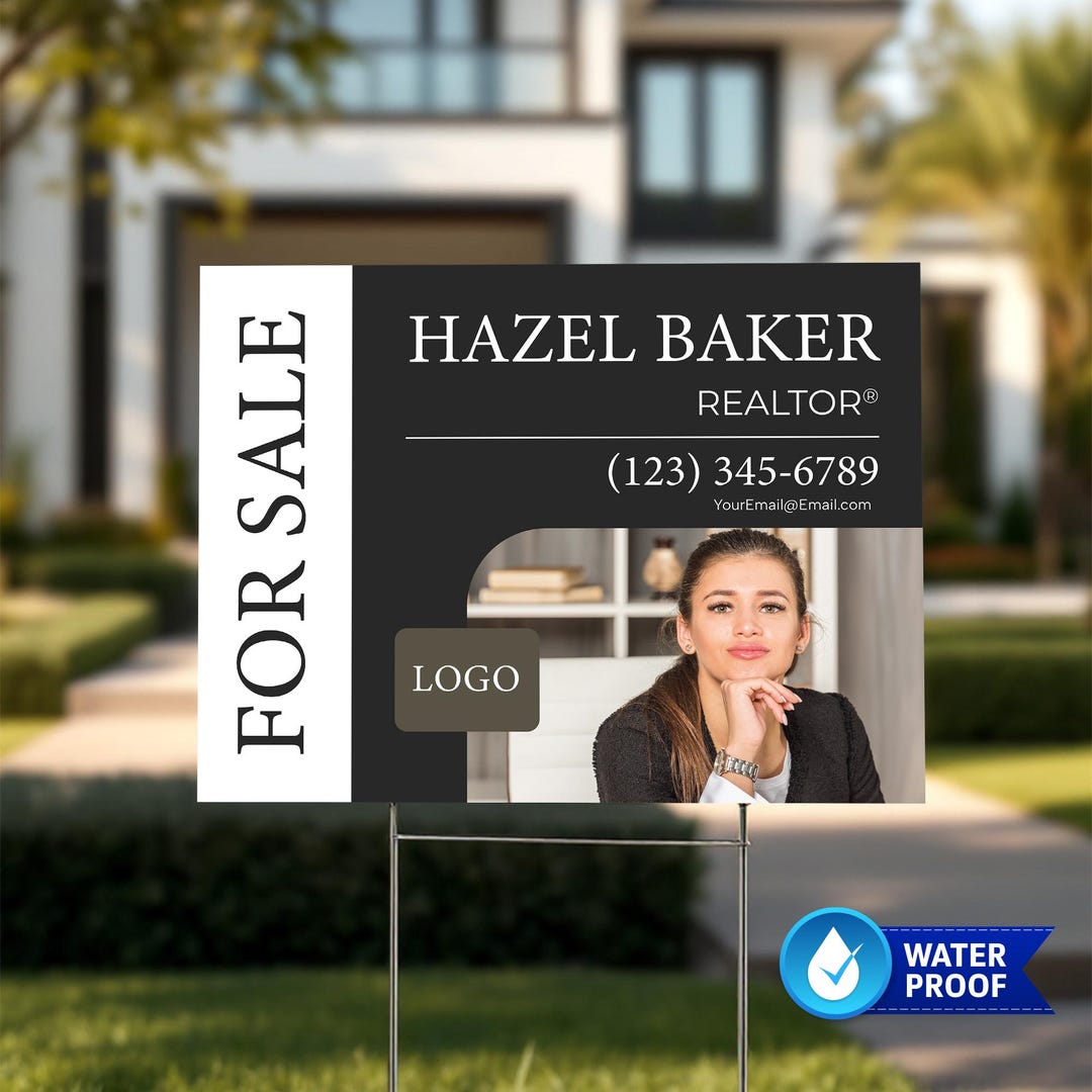 Pvc Sign Realtor Examples Personalized Realtor Yard Sign With Photo, Custom Real Estate for Sale ...