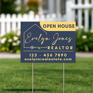 Realtor Yard Sign, Realtor Marketing Sign, Personalized Realtor Name Sign, Custom Real Estate Agent Signs, Property Business Yard Sign