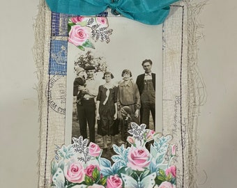 Handmade Vintage Ephemera Journal Card