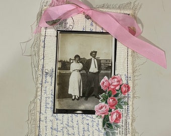 Handmade Vintage Ephemera Journal Card