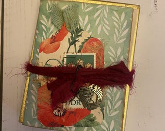 Mini Junk Journal Starter Kit - Box, Tiny Journal & Ephemera