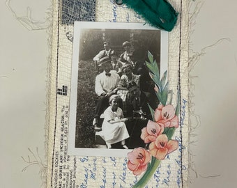 Handmade Vintage Ephemera Journal Card