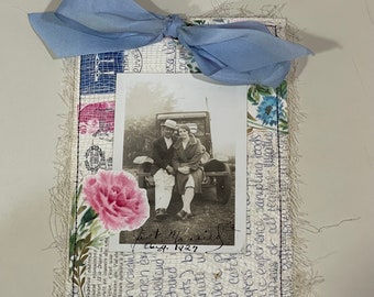 Handmade Vintage Ephemera Journal Card