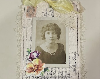 Handmade Vintage Ephemera Journal Card