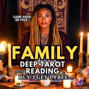 SAME HOUR Family Tarot Reading, Psychic Family Insight, Same Hour Reading, Detailed Reading, Medium Reading, Psychic Reading, Tarot Reading
