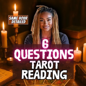 Lectura de tarot de 6 preguntas, tarot en la misma hora, respuestas rápidas de tarot, lectura de tarot psíquica, conocimiento profundo del