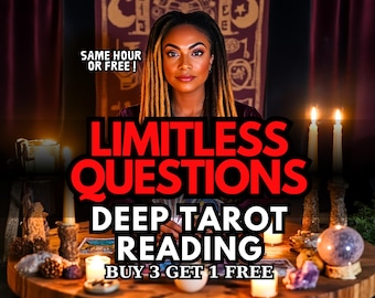 HETZELFDE UUR Onbeperkte vragen lezen, gedetailleerd lezen, gemiddeld lezen, paranormaal lezen, tarotlezen, snel lezen, hetzelfde uur lezen, kaartlezer