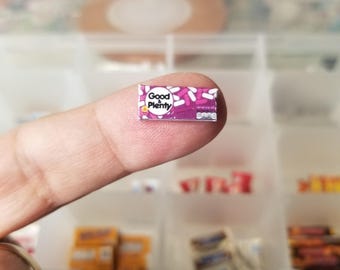 Dollhouse miniature box of candy licorice good
