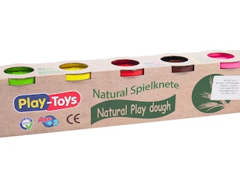 Set de plastilina natural: Juego sensorial no tóxico, 5 colores
