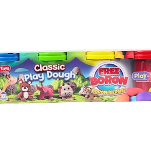 Classic Play Dough - Non-Toxic Modelling Clay for Kids 4x100g | Educational & Creative Play Set | Bright Colours by Play Toys | Sensory play
