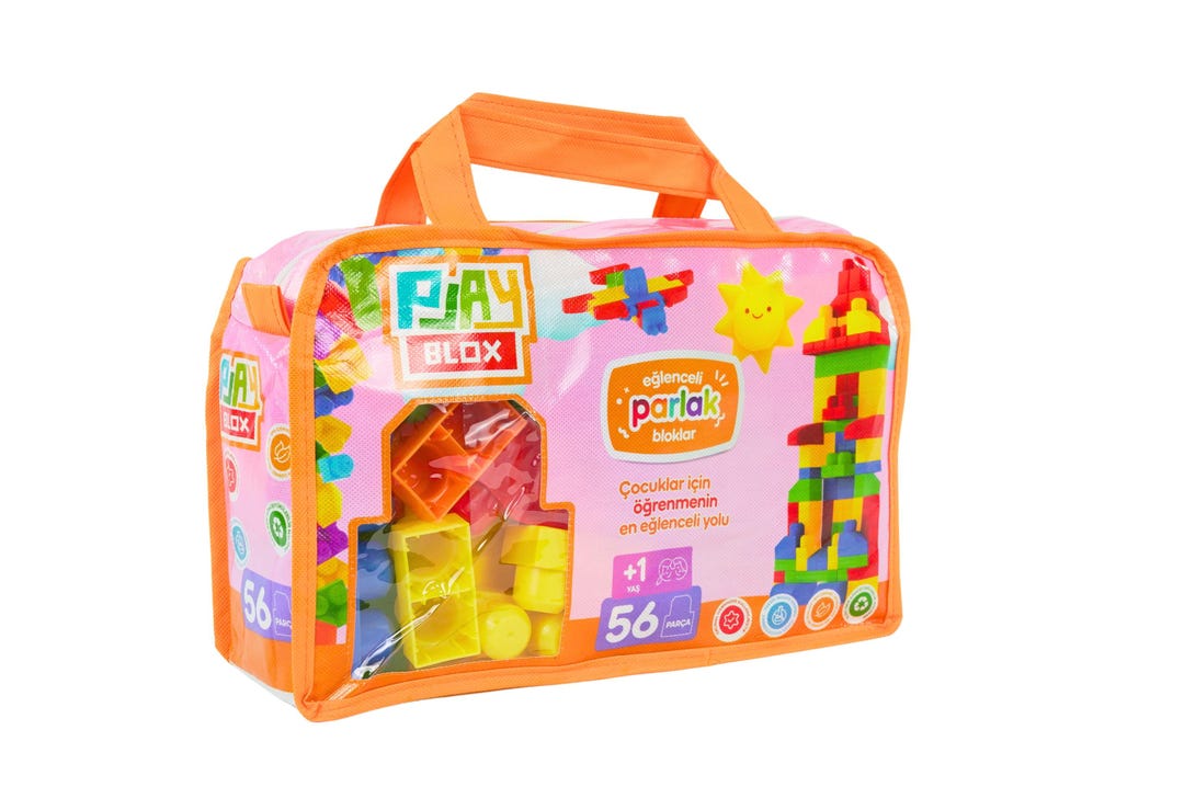 Shiny Building Blocks for Kids - 56 PCS Bag of Play Blocks | Play Toys ...