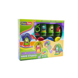 Monster Hair Studio Dough Set - Non-Toxic Modelling Clay for Kids | Creative Play by Play Toys