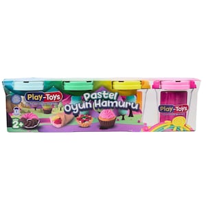 Pastel Play Dough - Non-Toxic Modelling Clay for Kids 4x100g | Soft Colours for Relaxing Creative Play by Play Toys