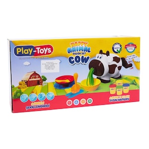 Happy Animal Cow Dough Set - Non-Toxic Modelling Clay for Kids | Creative Farm Play by Play Toys