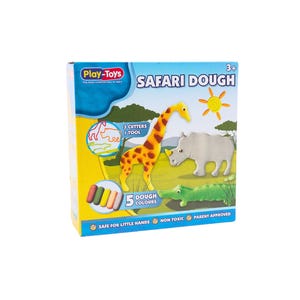 Safari Dough Set - Non-Toxic Modelling Clay for Kids | Creative Wildlife Play by Play Toys