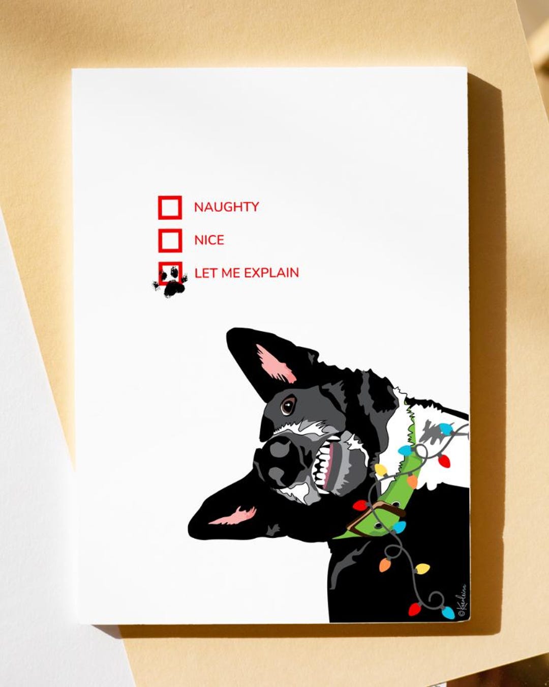 Funny Dog Christmas Card, Printable Holiday Card for Dog Mom/dad ...