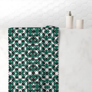 Luxurious Geometric Mink-Cotton Towel, Stylish Bathroom Decor, Elegant Towel Set, Designer Hand Towel, Premium Bath Linens, Soft Guest Towel