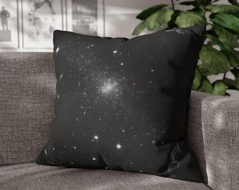 Starry Night Galaxy Throw Pillow Cover: Cosmic Bedroom Decor
